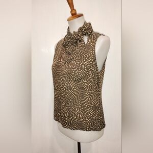 RETRO OP ART SILK TOP